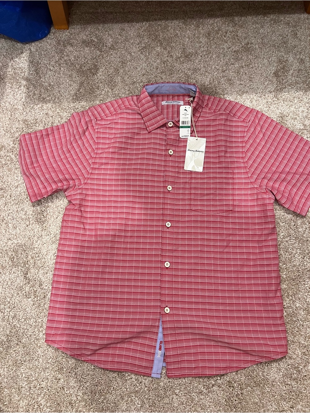 Tommy Bahama Fuschia Rose Short-Sleeve Button-Down Shirt